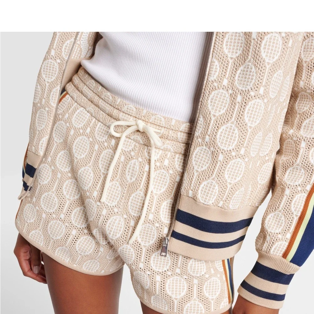 Tory Burch Sport Low-rise jacquard shorts - Picture 3 of 7